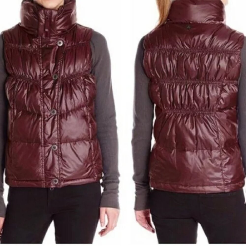 PrAna Milly Vest Womens Small Quilted Down Puffer High Collar Zip Pockets